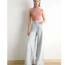 Женский однотонный жилет, весенний женский жилет, Красивый вязаный жилет без рукавов с круглым вырезом, тонкий пуловер без рукавов