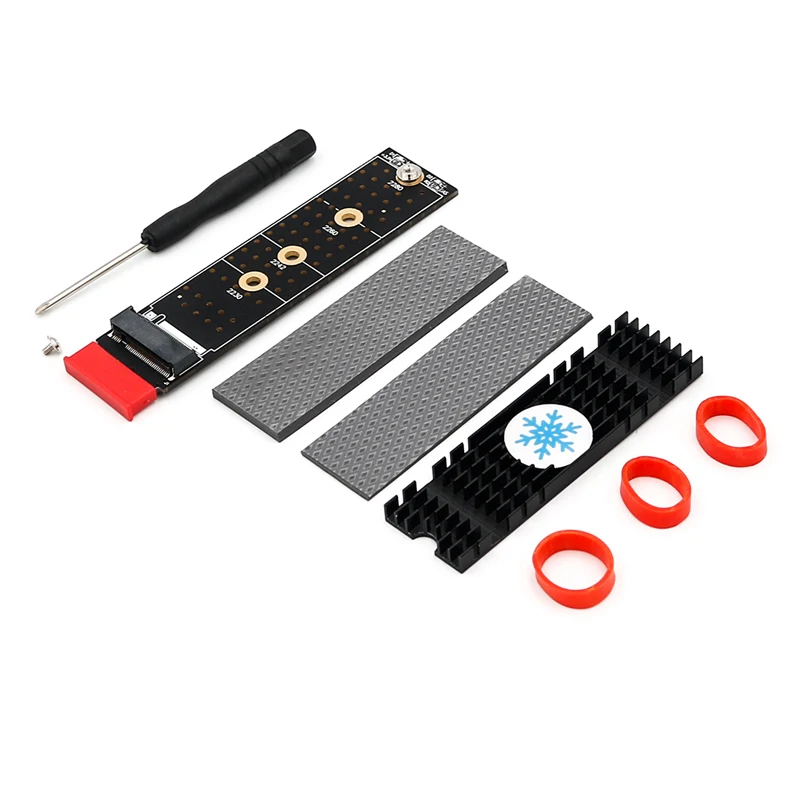 PCIE to M2 адаптер M Соединитель в форме ключа M2 SSD NVME PCIE x1 полная скорость M.2 2280 алюминиевый радиатор SSD Тепловая Кремниевая Пластина охлаждения