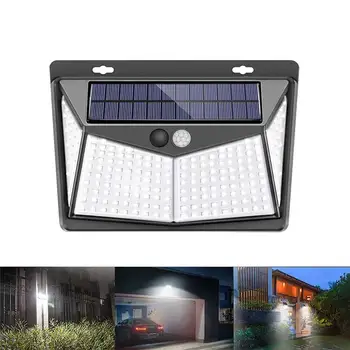 

208 LED Solar PIR Motion Sensor Wall Light 3modes Outdoor Garden Lamp Waterproof Street Lantern Spotlight Emergency Lighting