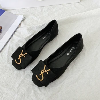 Classic Shallow Flats Casual Shoes Women Metal letters Loafers Oxford Slip On Moccasins Female Suede Leather Footwear flat shoes first dance women oxfords dr matrins girl casual shoes female leisure shoes for women flats oxford custom 3d prints black shoes