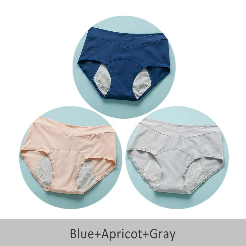 Female Physiological Pants Leak-Proof Menstrual Panties Women Underwear Period Panties Cotton Health Seamless V-shaped Briefs