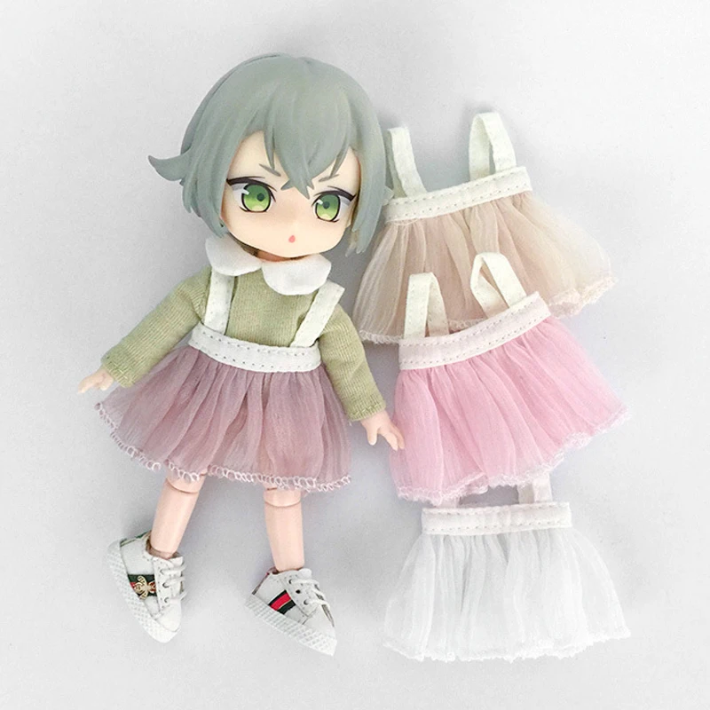 Новая Милая юбка OB BJD/футболка с длинным рукавом Одежда для куклы ob11 obitsu11 Молли 1/12