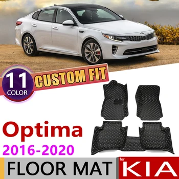 

Custom Car Leather Floor Mats for KIA Optima K5 JF 2016~2020 5Seats Waterprool Foot Pad Carpet Accessories 2017 2018 2019