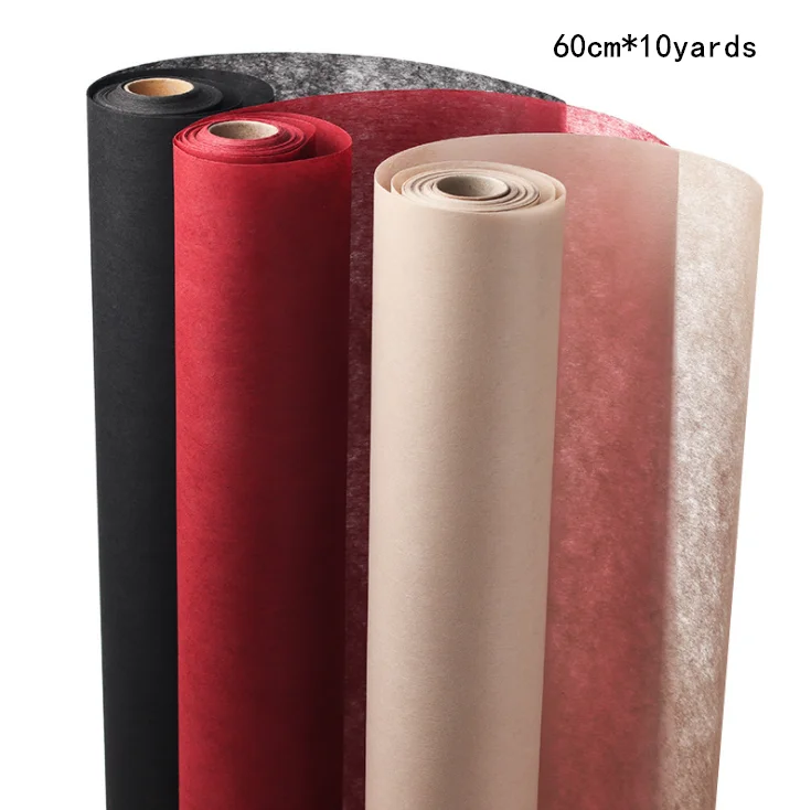 60cm*10yards Thick Roll Flower Wrapping Paper Non-Woven Translucent Flowers Shop Cotton DIY Gift Packaging Material | Дом и сад