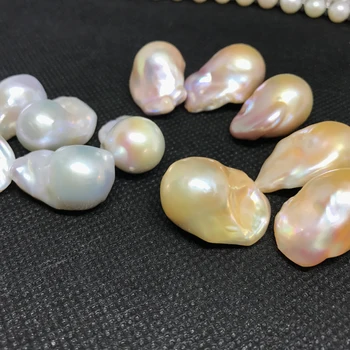 

irregular baroque freshwater pearl 15mm-16mm 1pcs Big size different color loose freshwater pearl for making Earrings