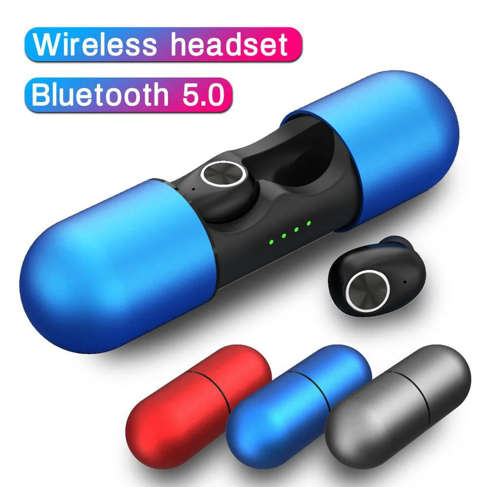 Бинауральные Bluetooth 5,0 наушники гарнитура V8 Спортивные Беспроводные наушники+ зарядная коробка абсолютно новые и высококачественные