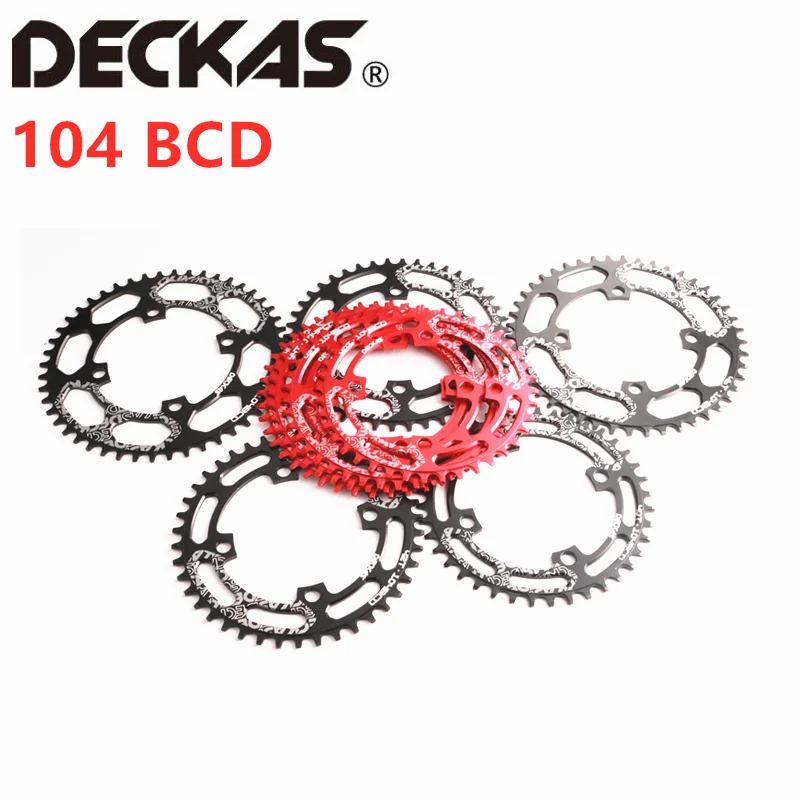 Круглый горный велосипед DECKAS 104BCD 40/42/44/46/48/50/52T MTB шатун алюминиевый узкий широкий