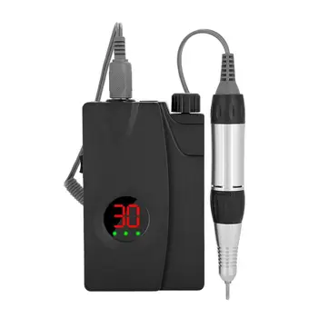 

Mini Portable Electric Nail Drill Machine Rechargeable Cordless Nail Polisher Manicure With Handpiece Adapter Set
