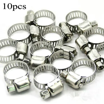 

Set Hose Clamps 3/8"-5/8" Stainless Steel Replacement Accessories Line