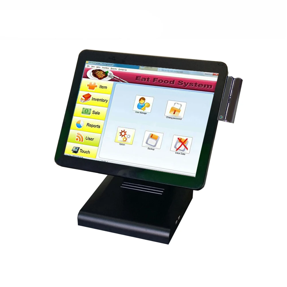 15 дюймов TFT lcd точка продажи кассовых аппаратов с MSR/Pos компьютерных систем POS1619