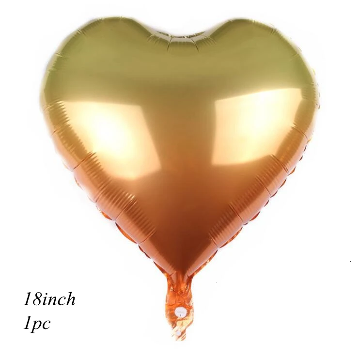 1PC orange heart 1 шт звезда и сердце 18/22 дюймов Металл 4D диско градиент цвета шар детский душ Декор реквизит для фотосессии Свадьба День рождения принадлежности - Цвет: 1PC orange heart