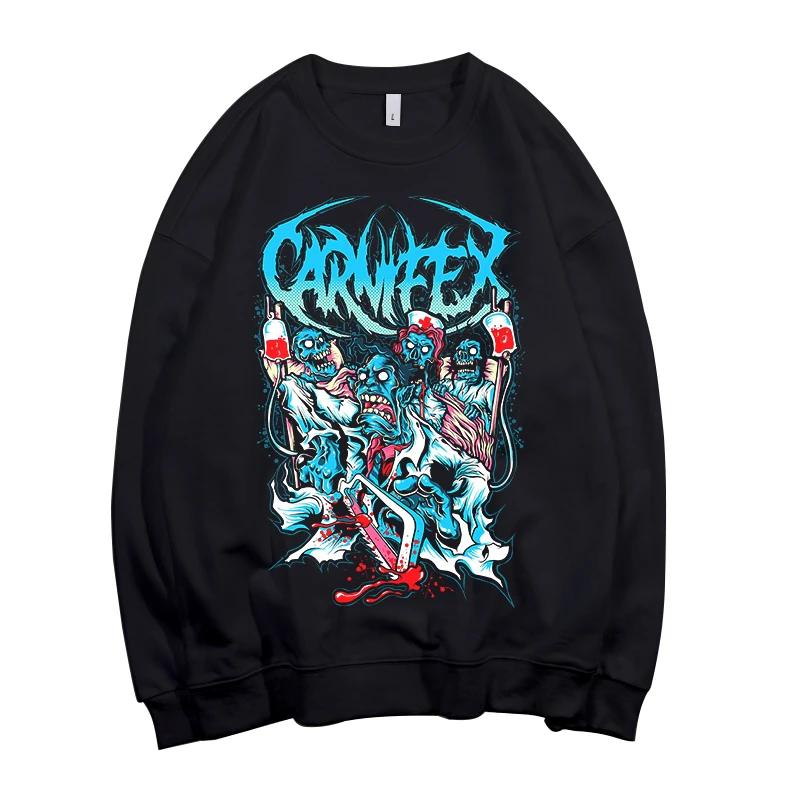 Carnifex С группой в жанре дэткор унисекс вырез лодочкой хлопок Свитшот Азиатский размер - Цвет: style6