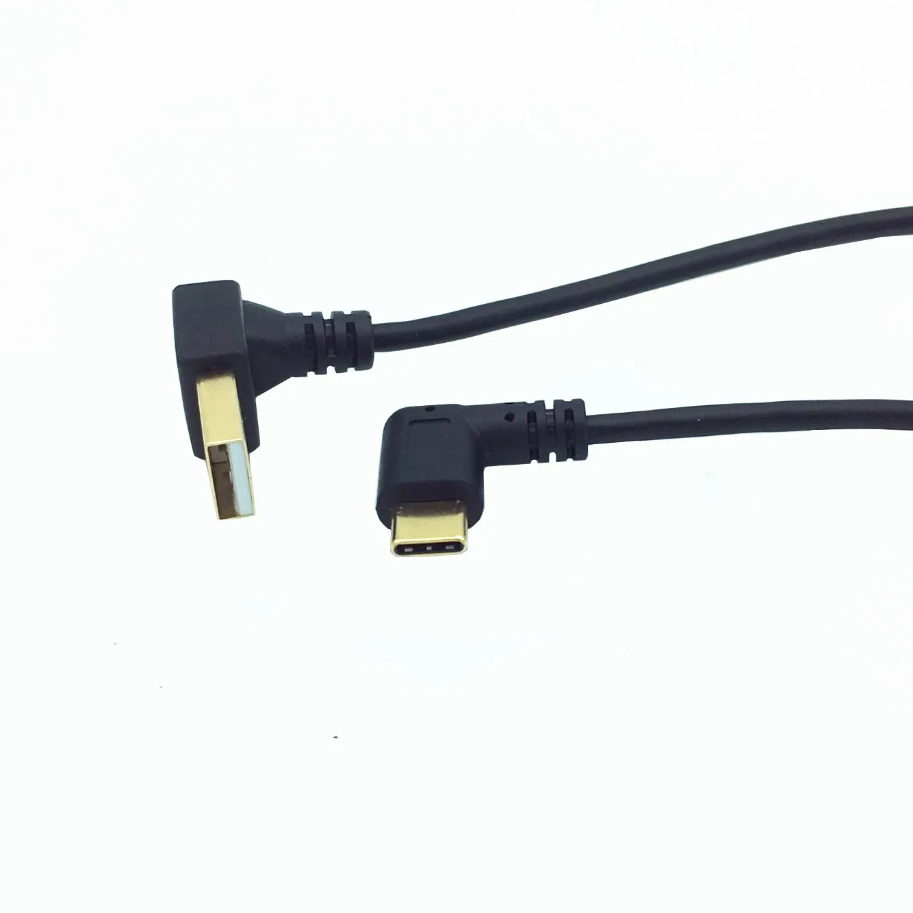 Позолоченный нижний угол USB2.0(type-A) штекер USB3.1(type-C) Мужской левый и правый угол USB синхронизация данных и зарядный кабель разъем;