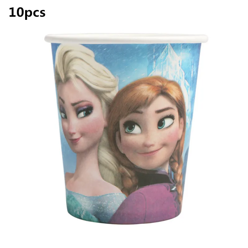 BX-Cup 10Pcs Синие Мультяшные персонажи темы одноразовые наборы столовых приборов салфетки бумажные тарелки для дня рождения вечерние украшения для детей - Цвет: BX-Cup 10Pcs
