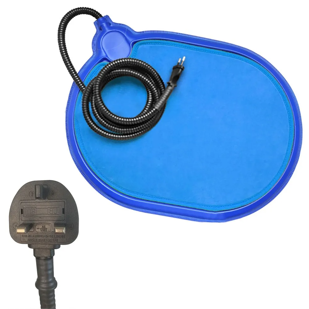 UK Plug 44x33 см грелка для домашних животных Водонепроницаемый жевательный устойчивый круглый коврик с подогревом для кошек и собак безопасный низкое напряжение для котенка щенка кролика - Цвет: UK Plug