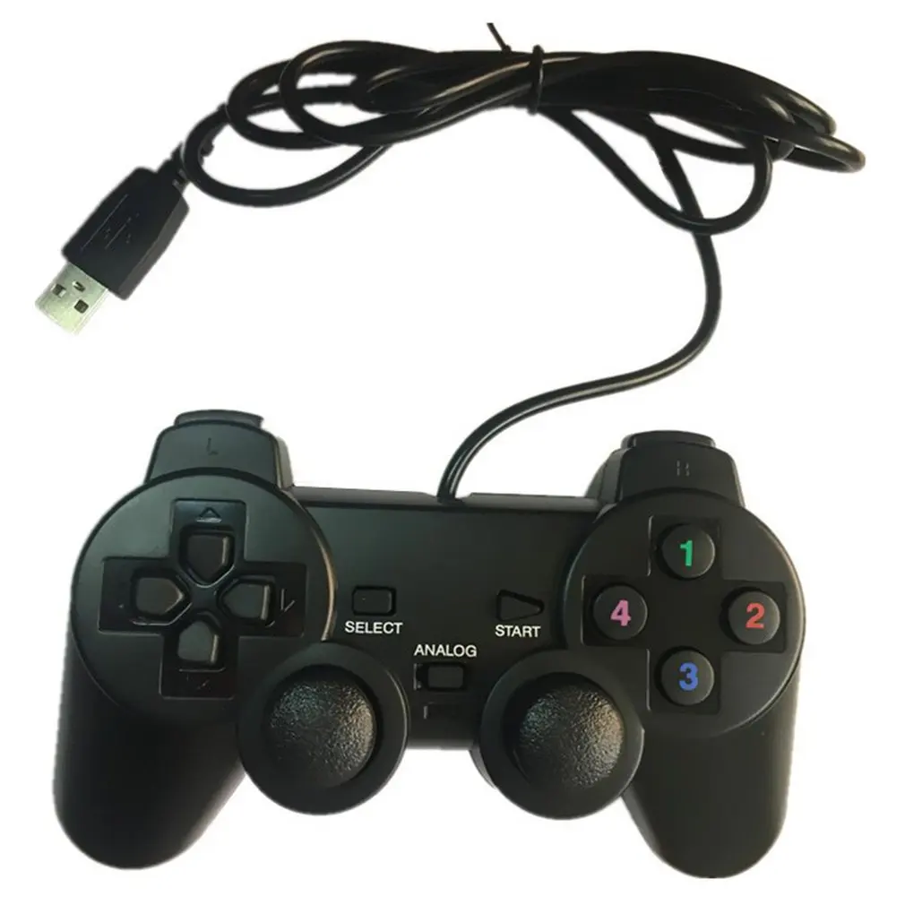 Проводной геймпад джойстик USB2.0 Shock Joypad геймпад игровой контроллер для ПК ноутбук компьютер Win7/8/10/XP/Vista - Цвет: Single vibration