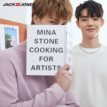 

JackJones Men's basic Pure Color Cotton Long-sleeved Knitted Sweatshirt| 220124515