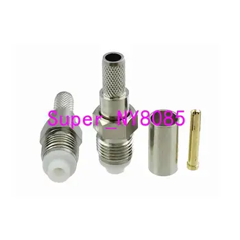 

10pcs Connector FME female crimp for RG58 RG142 LMR195 RG400 RF COAXIAL