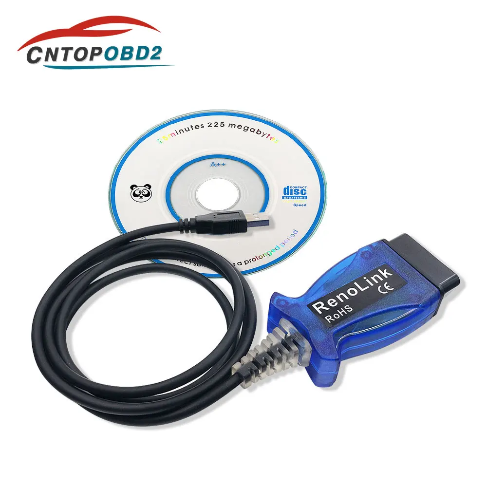 Диагностический Кабель USB для Renault V1.52 Scaner OBD2 Reno Link автомобильный ECU Программатор