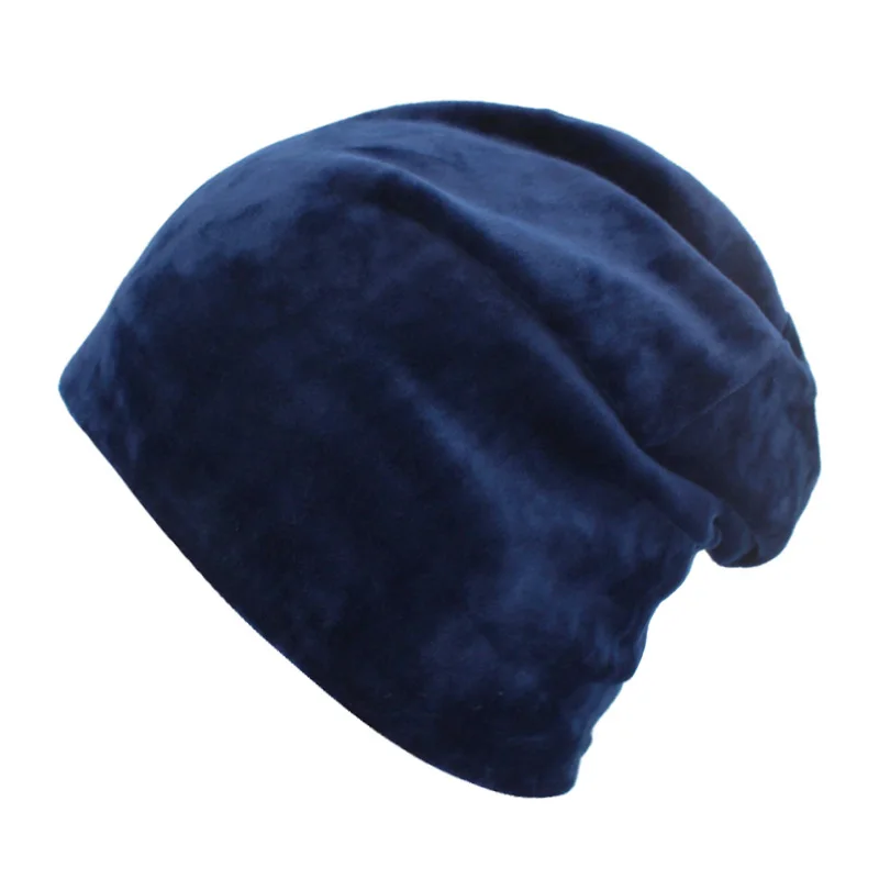 Xlamulu женская зимняя шапка Skullies шапки для женщин Мягкие повседневные однотонные широкий берет-Боб бархатные теплые женские шапки вязаные шапки