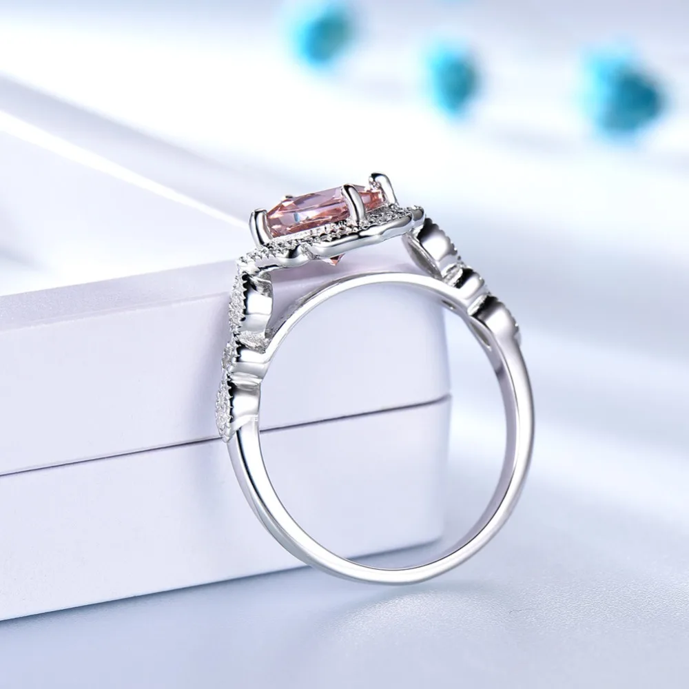 ORSA JEWELS новейшие Аутентичные стерлингового серебра 925 обручальные или свадебные кольца с розовым морганитом кольцо на головщину ювелирные изделия VSR14