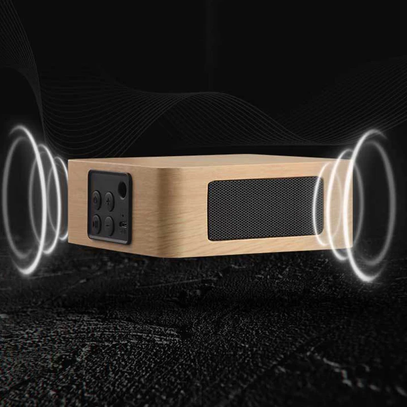 FFYY-Q1A Деревянный беспроводной динамик Bluetooth 4,2 динамик s стерео музыкальная звуковая коробка Бас Сабвуфер Портативный динамик s звуковая панель для ПК P