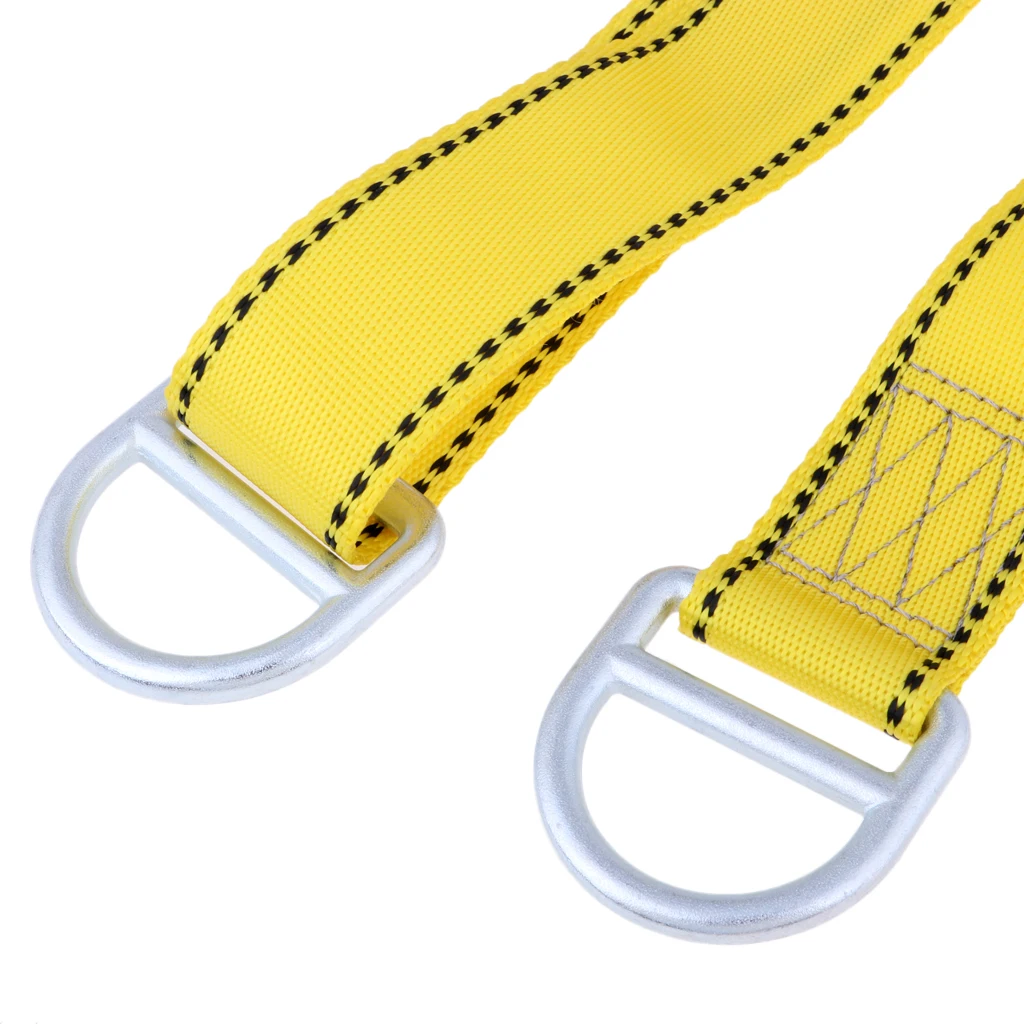 Outdoor Rock Climbing Adjustable Nylon Webbing Sling Fall Protection Safety Harness Webbing Strap with Carabiner 23KN Climbing