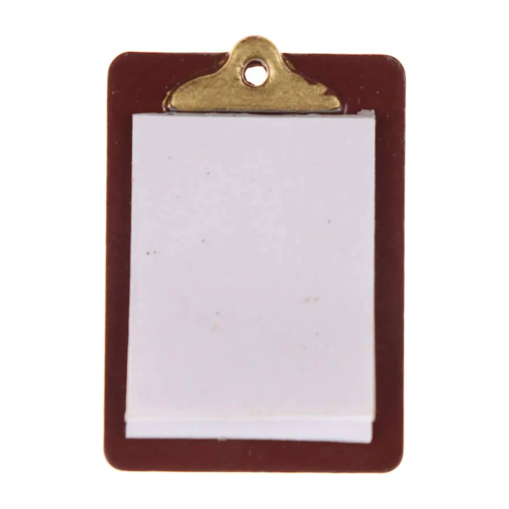 1/12 Mini Dollhouse Miniature Accessories Clipboard W/ Real Paper Attached