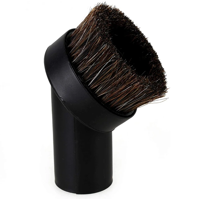 SPARES2GO Round Horsehair Dusting Brush Tool for Parkside Vacuum Cleaners 32mm