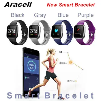 

2020 New Smart Bracelet Fitness Passometer Tracker Smart Band Blood Pressure Monitoring Wristband Waterproof Sports Smart Watch