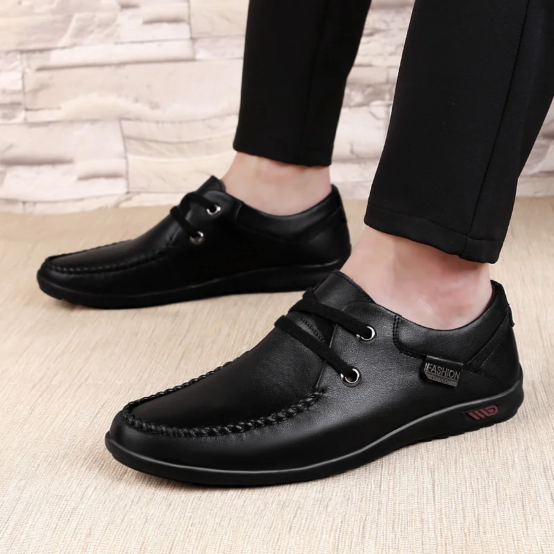 

Handmade Men Shoes outdoor Brand Casual Shoes Lace-up Retro Breathable Shoes genuine Leather Flats Shoes Mens Footwear big szie