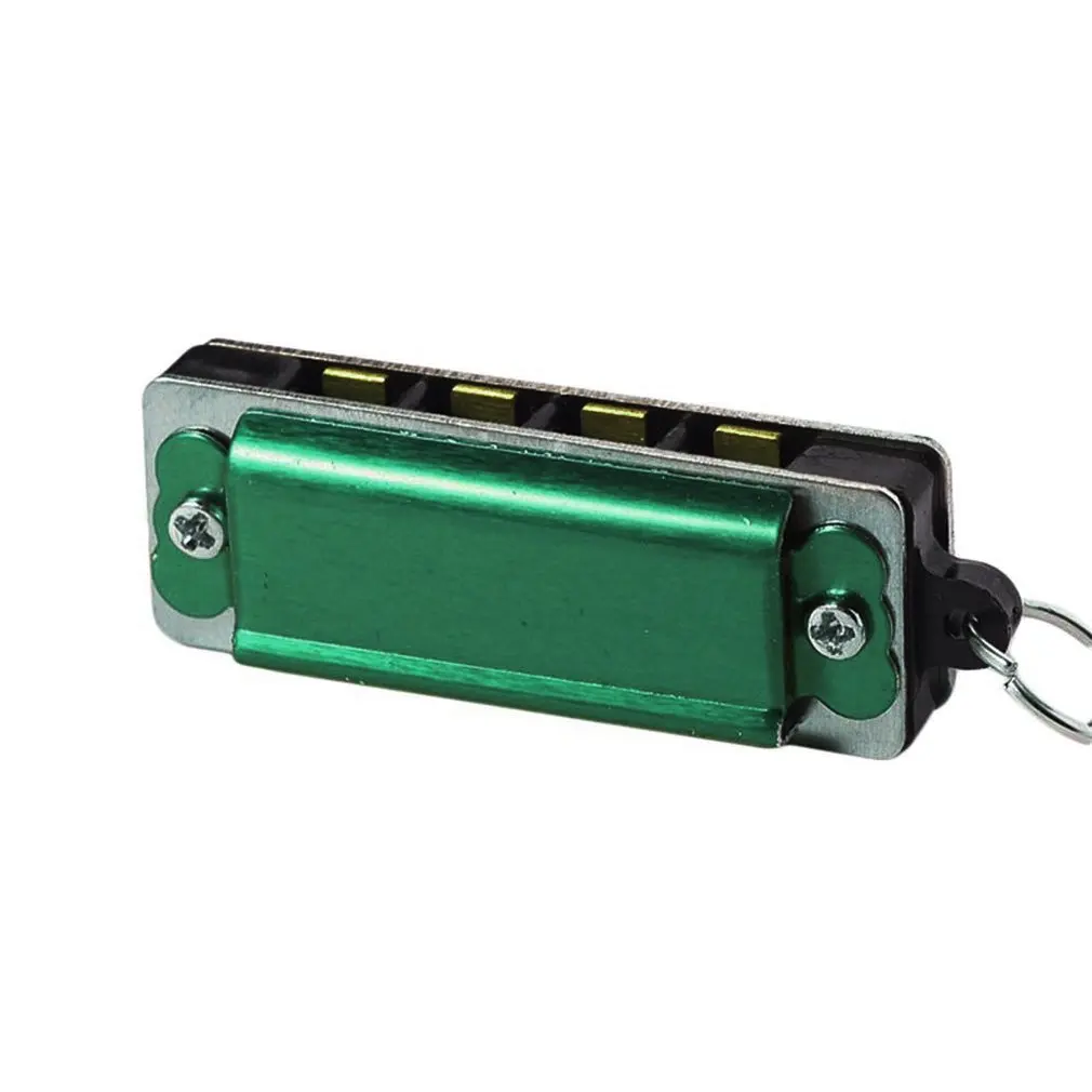 dark green Красочные гармонии мини Цепочки и ожерелья 8 тон Гармоника диатонический 4 отверстия гармоника ожерелье с синей подвеской музыкальный инструмент - Цвет: dark green