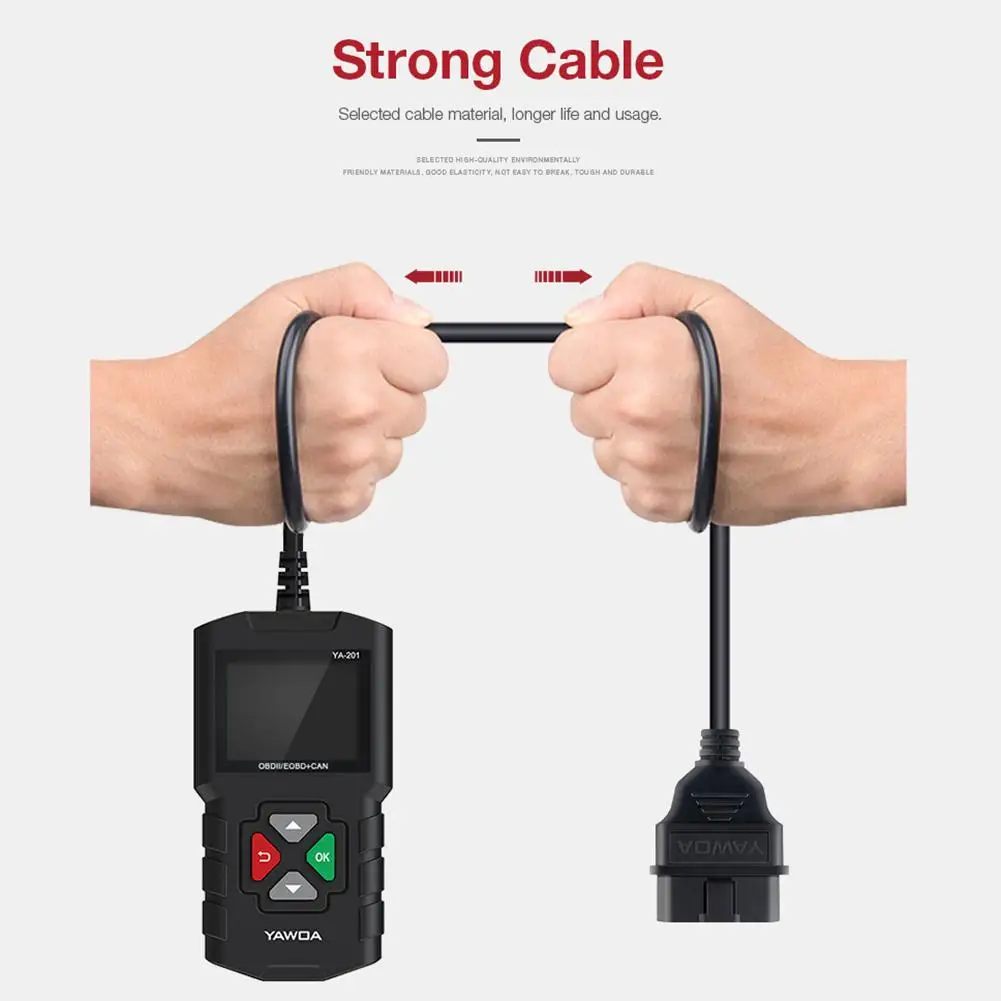 Сканер оригинальный для YA-201 считыватель кодов ODB2 сканер Авто OBDII двигатель код ошибки считыватель сканирующие инструменты