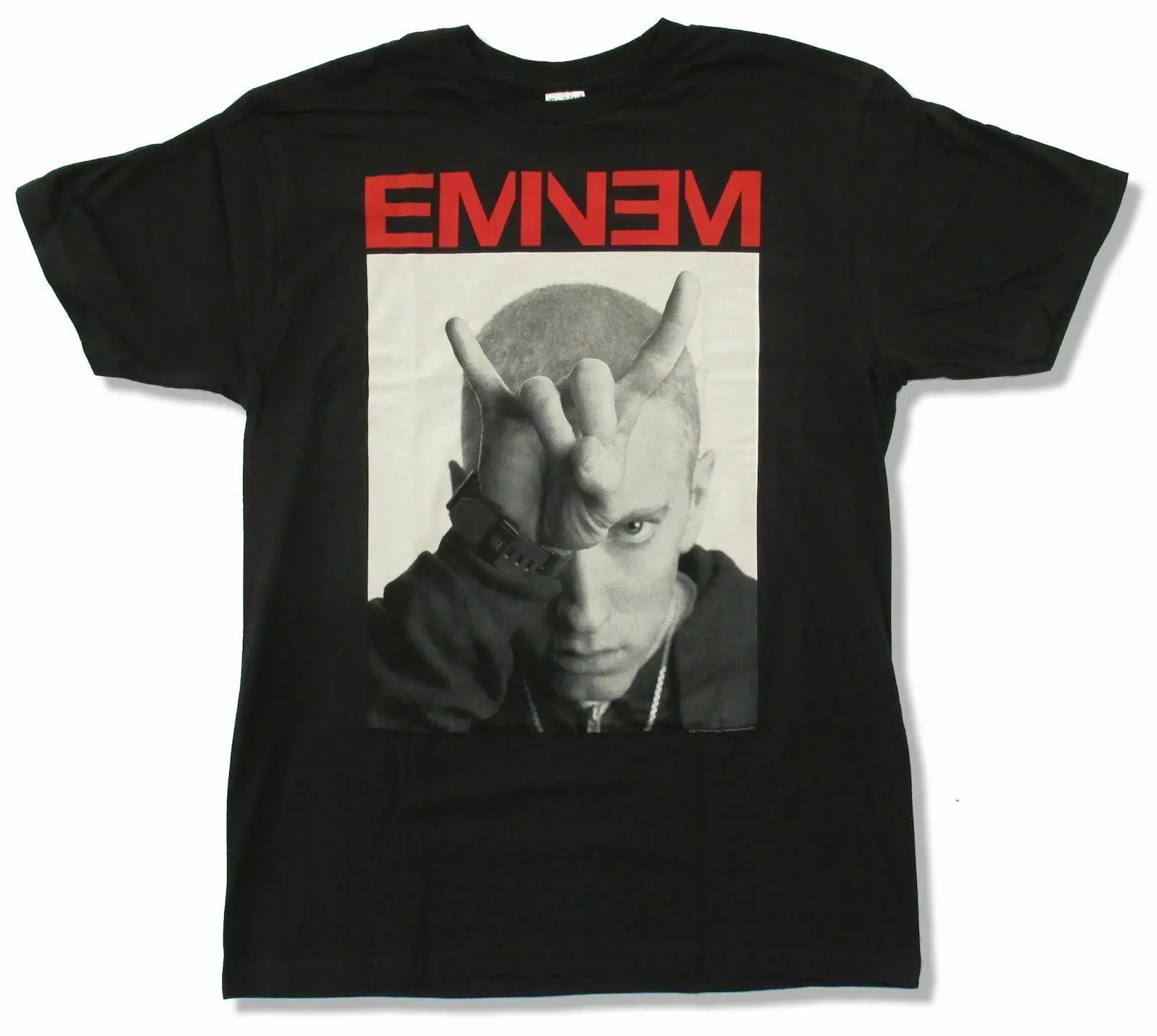 Eminem рога изображение черная футболка унисекс Unisex