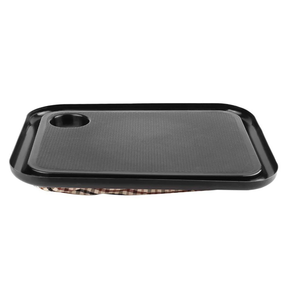 with Mat Lap Top Tray Breakfast Desk Handy Black 42*32*3cm Universal Lazy Table Laptop Holder Learning Outdoor Plastic