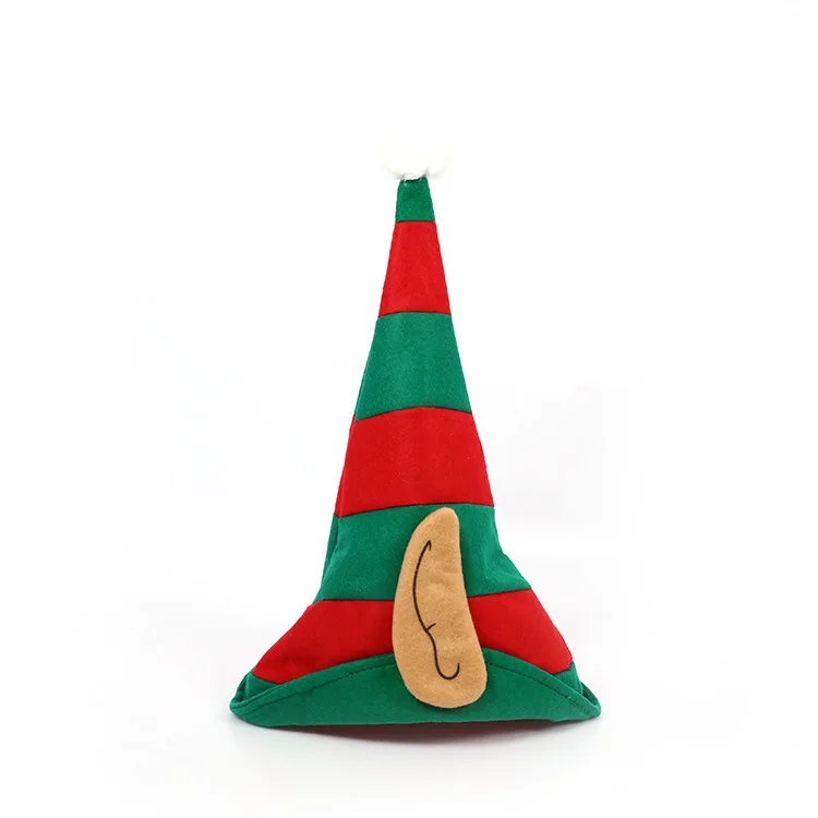 Elf hat FUNNYBUNNY полосатый Эльф шляпа с ушками костюм аксессуар - Цвет: Elf hat
