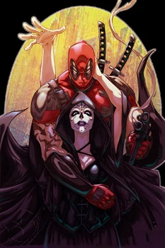 

JMINE Div 5D Deadpool Mistress Death Moon Full Diamond Painting cross stitch kits art Cartoon 3D paint by diamonds