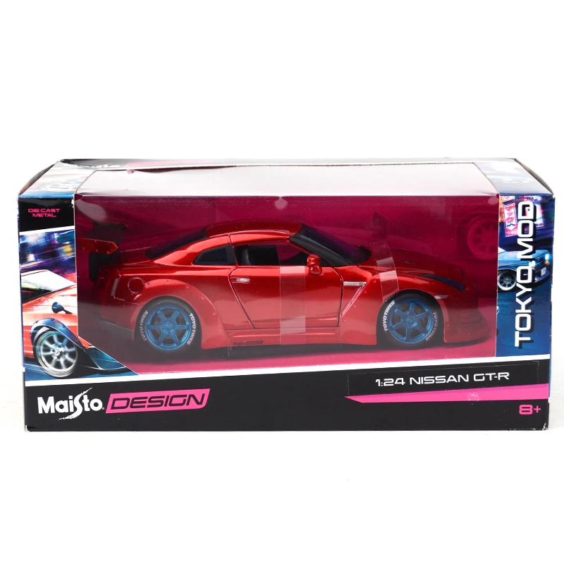 Maisto 1:24 Nissan 2009 GT-R красная спортивная машина статическая литая модель сплава Модель автомобиля
