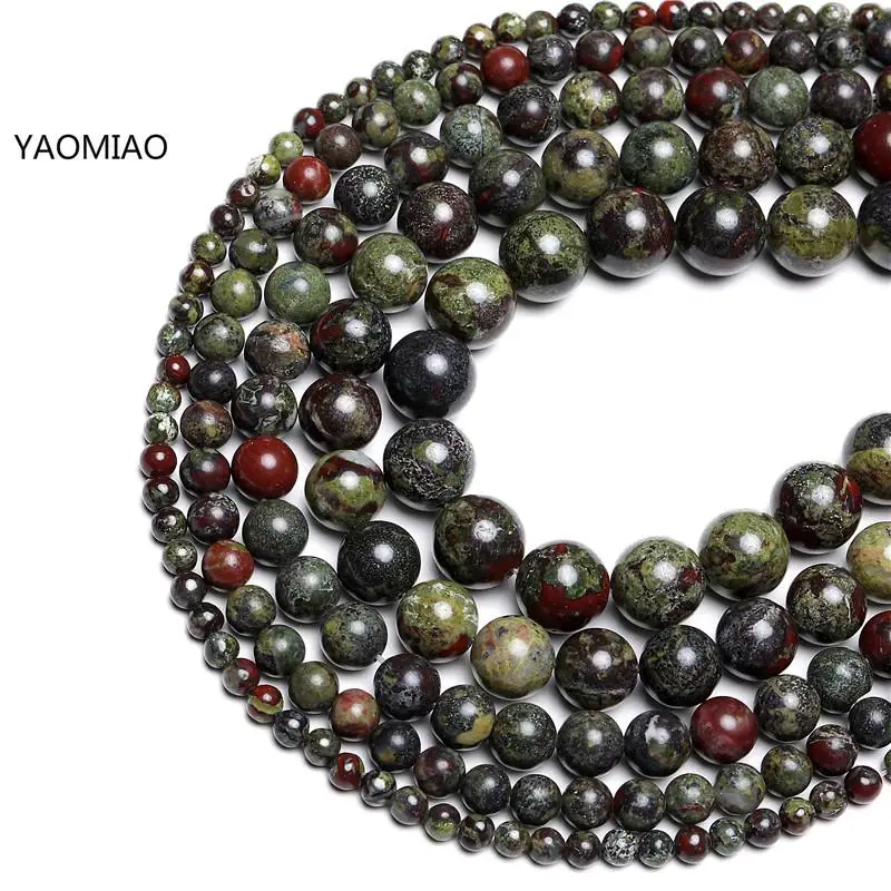 

Wholesale AAA+ Natural Dragons Blood Stone Beads For Jewelry Making DIY Bracelet Necklace 6/8/10 mm Material Strand 15''