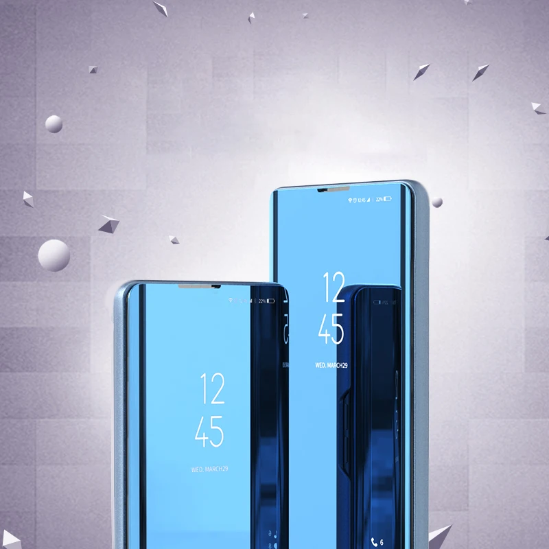 Зеркальный флип-чехол для samsung Galaxy S8 S9 S10 Примечание 10 плюс S7 край A5 J5A6 A7 A8 J6 A20 A20e A30 A40 A70 A50