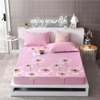 

Quality Fitted Sheet King Queen Full Twin Size 3 Pcs Bed Setting Bed Sheet + 2 Pcs Pillowcase Mattress Cover with Elastic Band