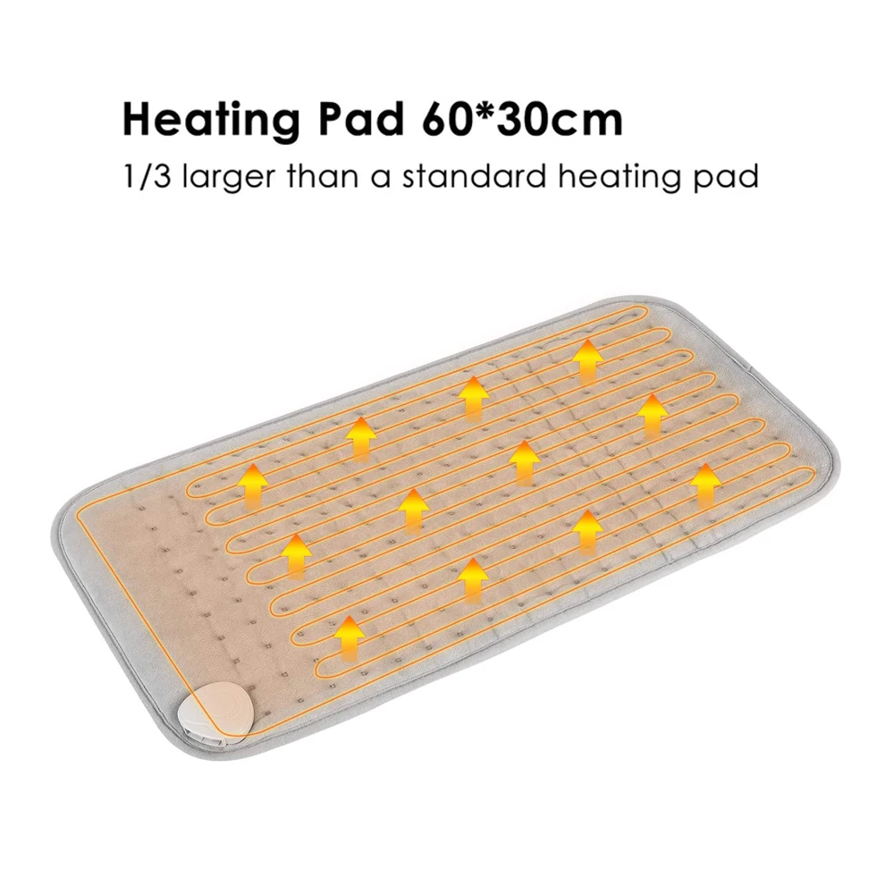 High Voltage XL Large Size 30*60CM Electric Heating Pad Cushion Waist Heating Pad for Pain Relief Body Warmer (220V EU Plug) 3