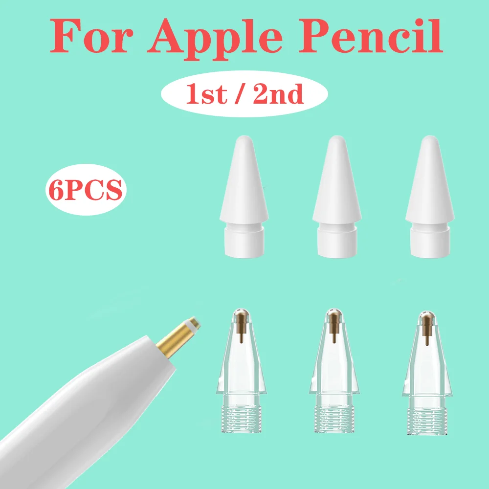 6 Pack Pencil Tips for Apple Nib Replacement 1st /2nd Generation Double-Layered iPad Stylus Enough For 4 Years of Use | Компьютеры и