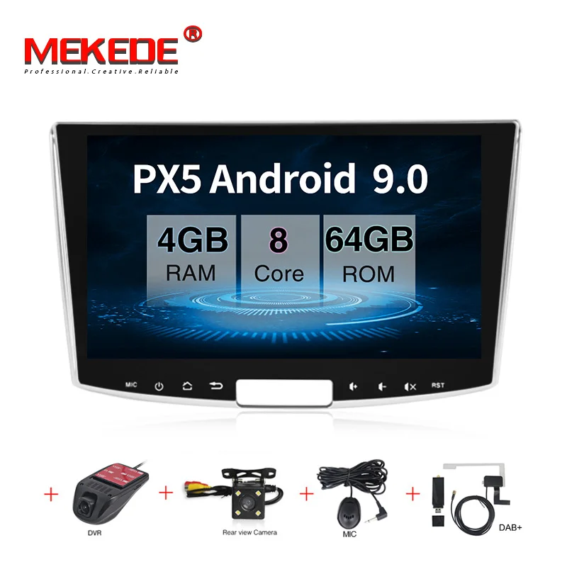 PX5 MEKEDE автомобильный Радио мультимедийный плеер для VW Volkswagen Passat B7 B6/Magotan 2Din Android 8,1 автомобильное радио с GPS навигационная система DVR камера - Цвет: PX5
