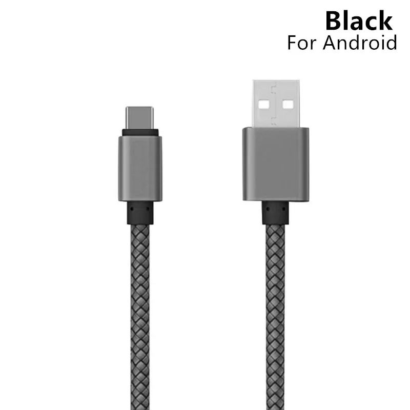 1 м/2 м/3 м кабель зарядного устройства для телефона type C Usb C кабель быстрой зарядки для samsung Galaxy Note A20 A30 A40 A50 A60 A70 A80 M20 M30 A6S Pro - Цвет: Черный