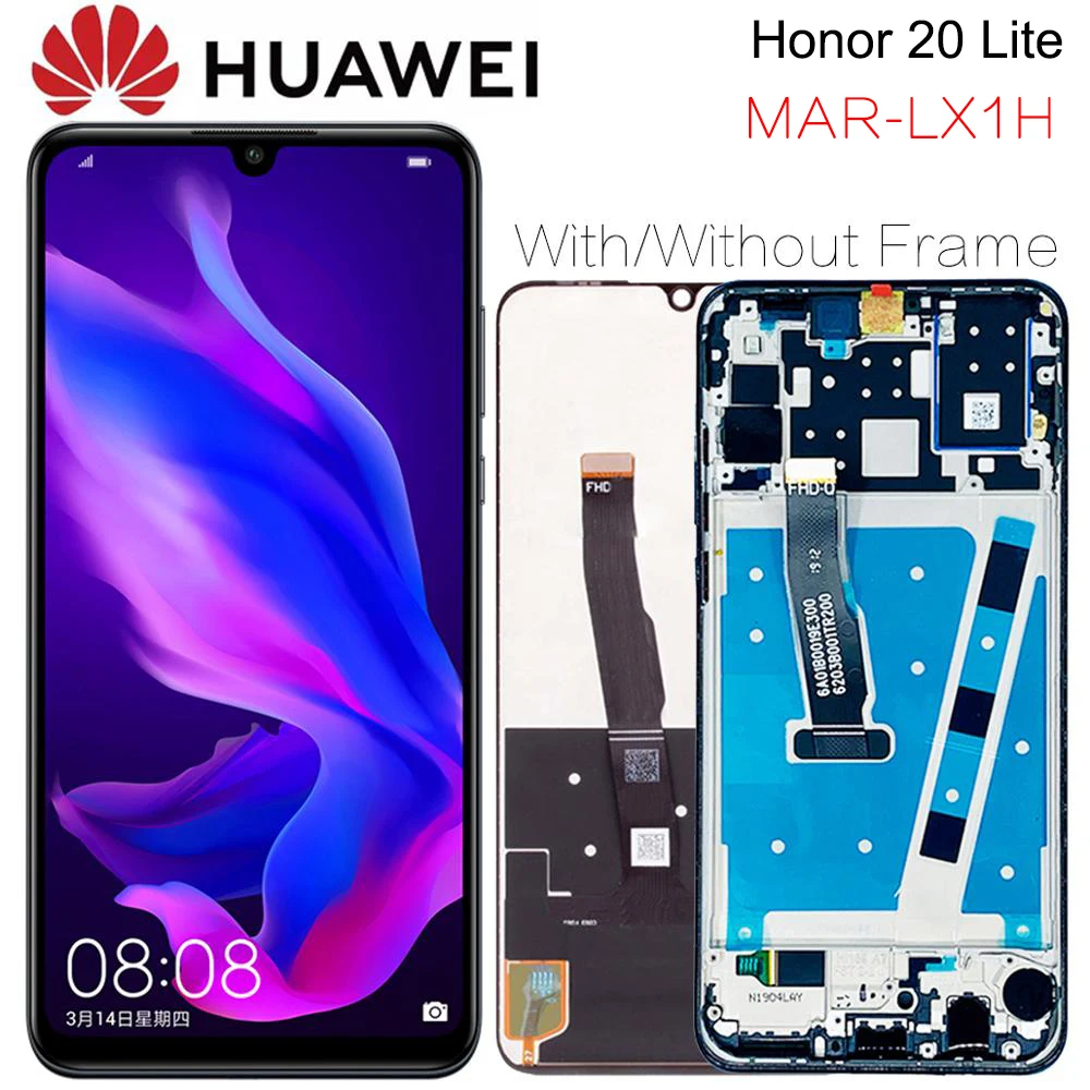 Оригинальный ЖК-дисплей для Honor 20 Lite MAR-LX1H ЖК-экран дигитайзер сборки запасные