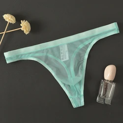 1PCS Breathable Mens Briefs Nylon Seamless Ice Silk Underwear Ultra-Thin Low Rise Soft Underpants Plus Size Acccessories