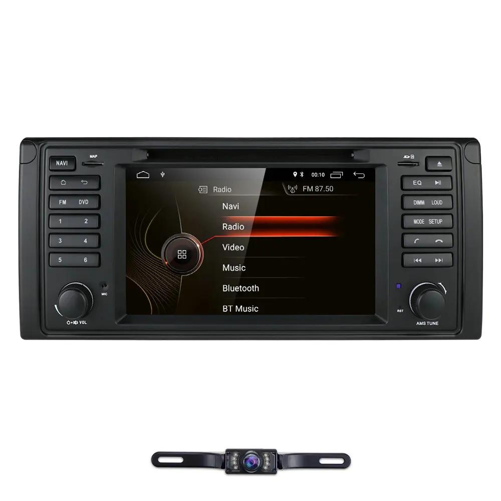 1din Android 9,0 2G Автомобильный dvd-плеер для BMW X5 E53 E39 gps стерео аудио навигация Мультимедиа экран головное устройство mic obd swc rds pc - Цвет: CAMERA1