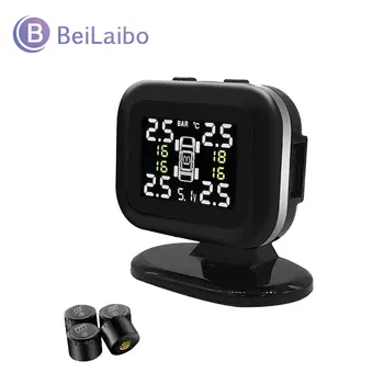 

auto 360 Degree Mini Tpms Tire pressure alarm tool Digital Tyre air monitoring system real time Auto parts with USB charging