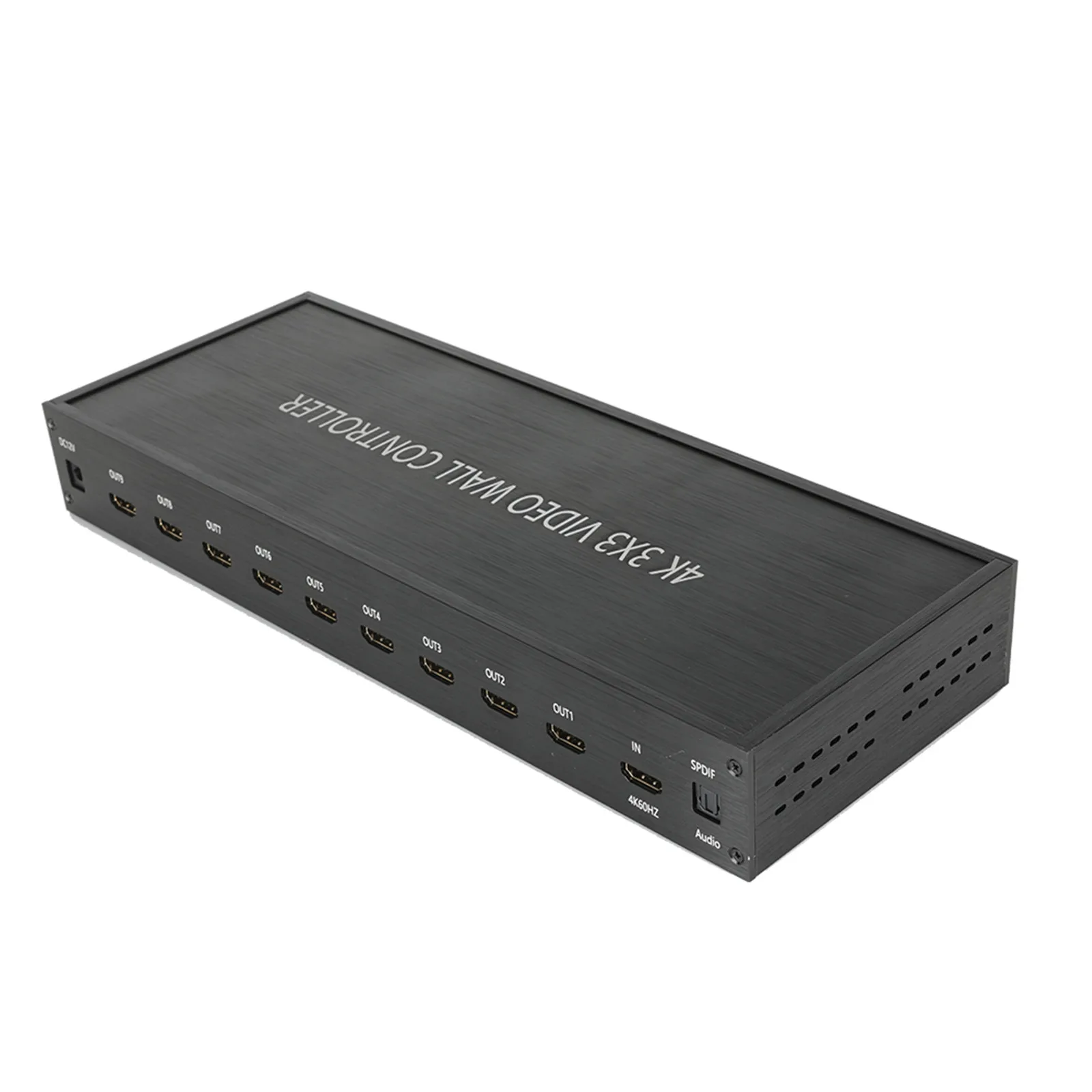 US $200.99 4K 1 In 9 Out 3X3 Externa Screen Stitching Processor Splicer 8 Monitor L Audio Extender Black Display Video Wall Controller